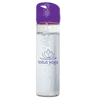 WB8293
	-500 ML. (17 FL. OZ.) SINGLE WALL GLASS WATER BOTTLE-Clear Glass (bottle) Purple (lid)